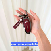 Denza Sleek Alloy Remote Key Case in Wine Red