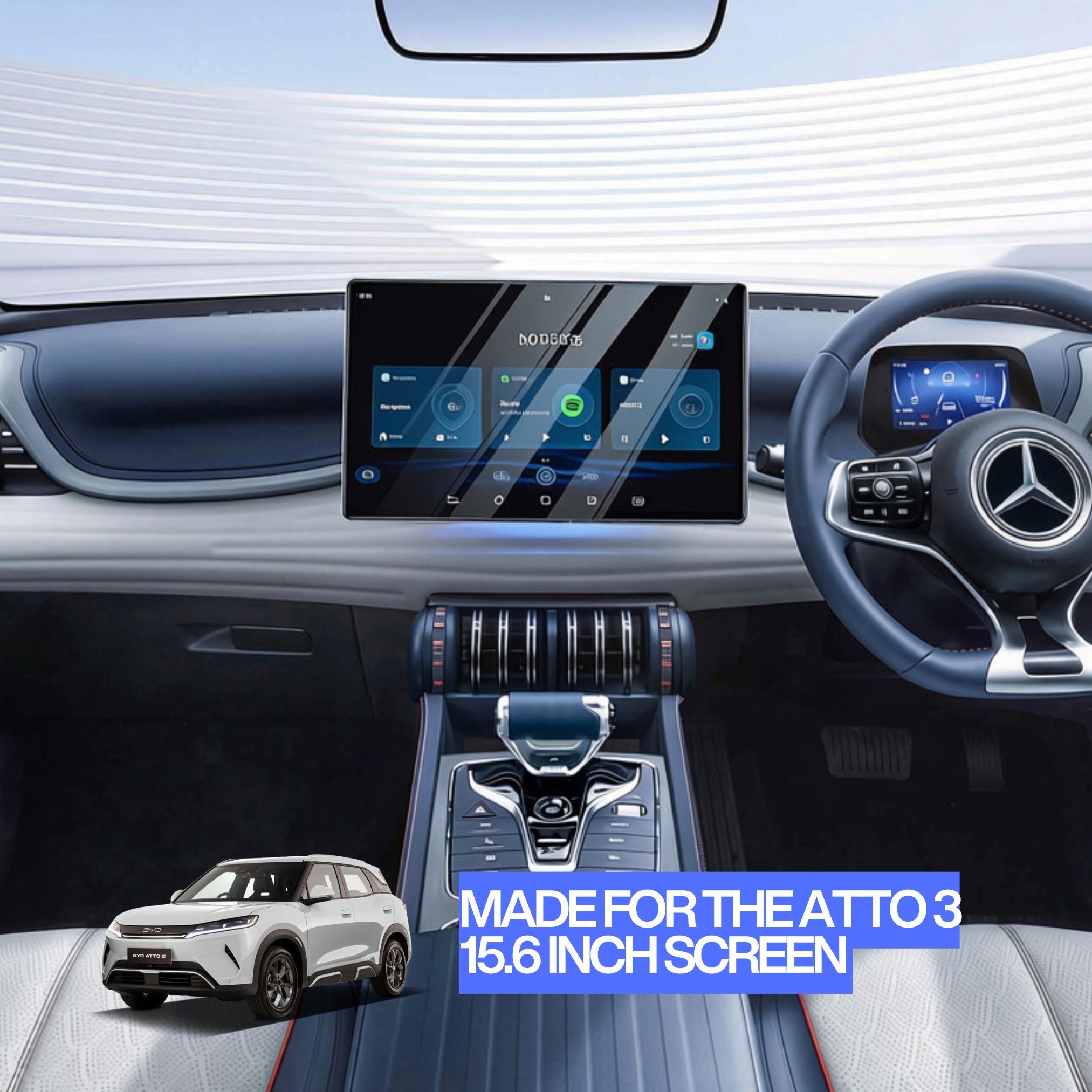 BYD Atto 3 Premium Tempered Glass Screen Protector – 15.6" Infotainment Screen
