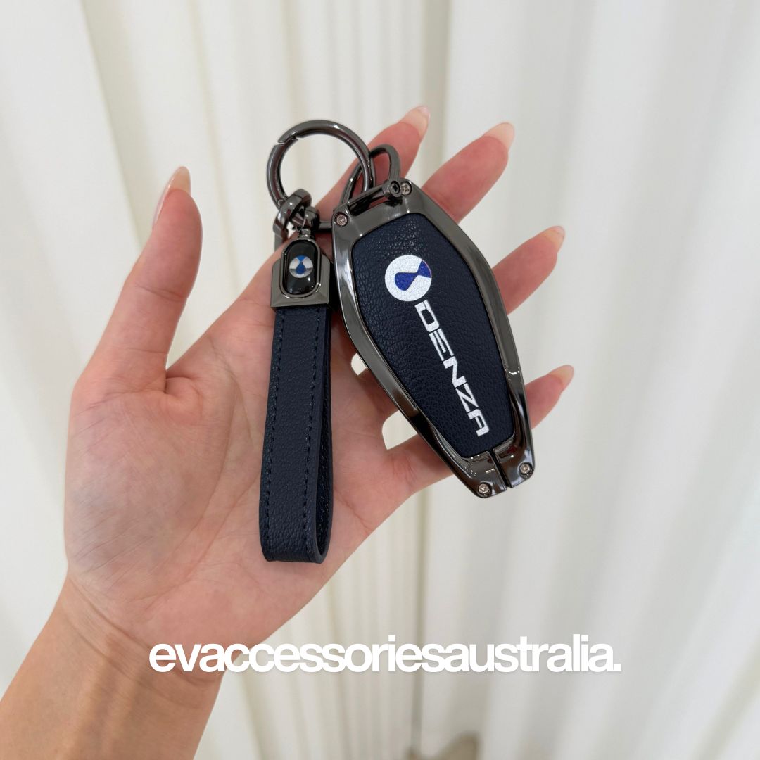 Denza Sleek Alloy Remote Key Case in Deep Blue