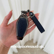 Denza Sleek Alloy Remote Key Case in Deep Blue