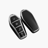 Luxury BYD Protective Key Cover in Piano Black and Mirror Finish