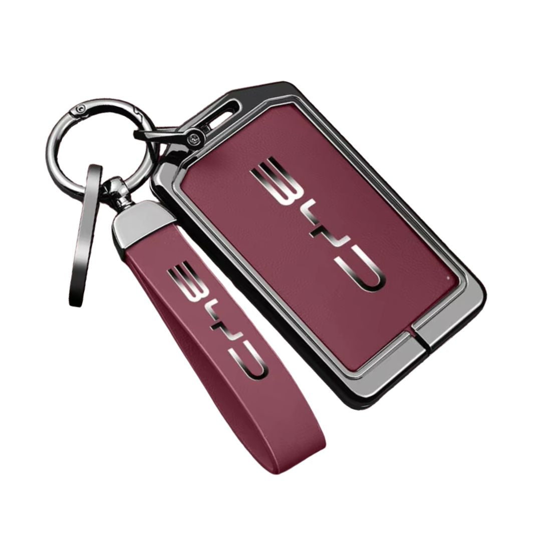 BYD_NFC_KEY_CASE_ALLOY_METAL_WINE_RED_LEATHER_KEYCHAIN_PROTECTION_KEYLESS_ENTRY_COVER_CASE_ACCESSORIES_ACCESSORY_PROTECTOR_SHARK_SEAL_SEALION_ATTO3_PREMIUM_DESIGNER_COVER_ROUND_1.jpg