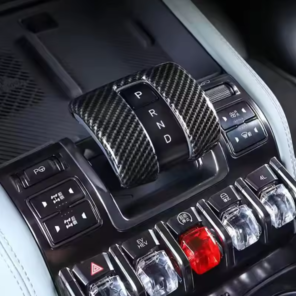 BYD Shark 6 2024 2025 ABS Carbon Fibre shift gear knob cover interior accessories protector