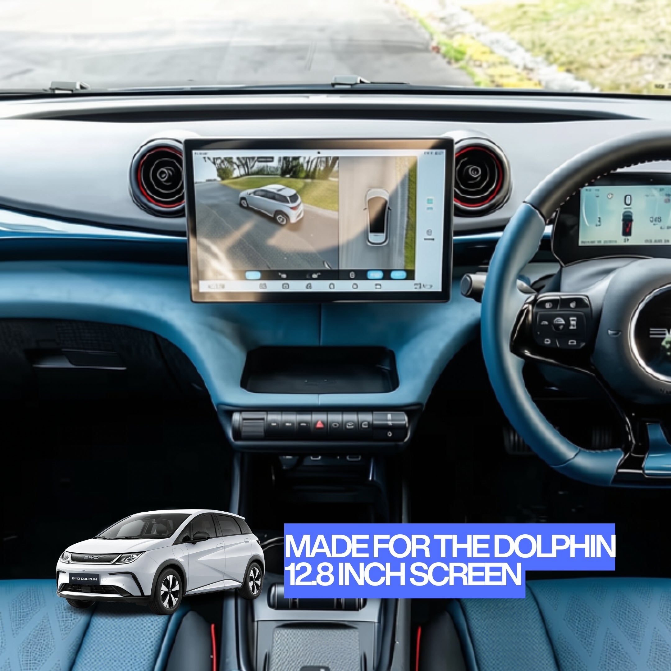 BYD Dolphin Essential Tempered Glass Screen Protector – 12.8" Infotainment Screen