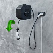 Retractable EV Charging Cable Reel – 22kW Type 2 Cable and Plugs