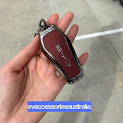 BYD Premium Designer Alloy Remote Key Case in Wine Red