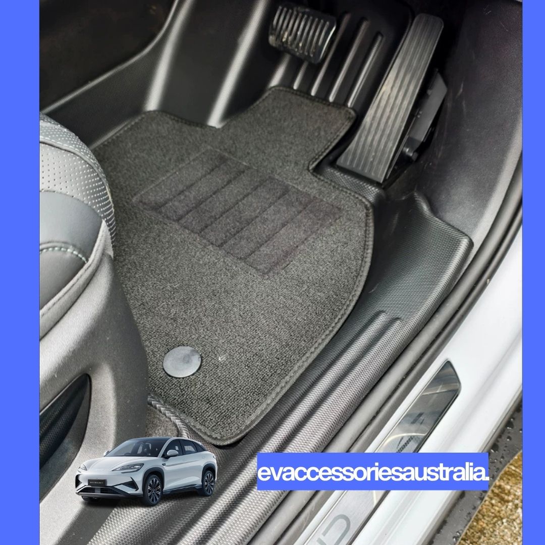 BYD Sealion 7 Premium Custom Moulded 2-in-1 Carpet and TPE Rubber Floor Mats (Front and Rear)