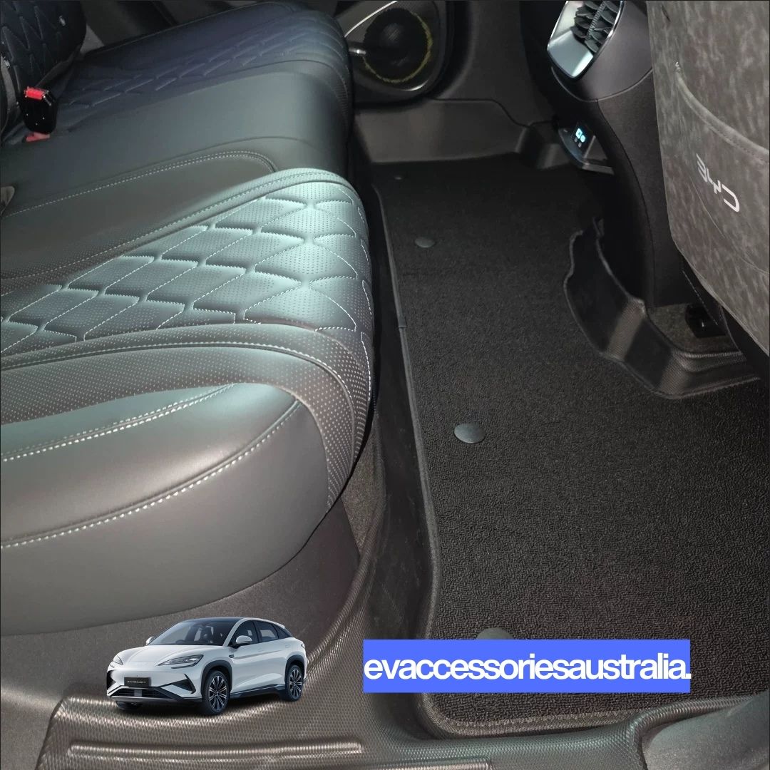 BYD Sealion 7 Premium Custom Moulded 2-in-1 Carpet and TPE Rubber Floor Mats (Front and Rear)