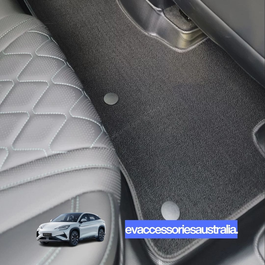 BYD Sealion 7 Premium Custom Moulded 2-in-1 Carpet and TPE Rubber Floor Mats (Front and Rear)