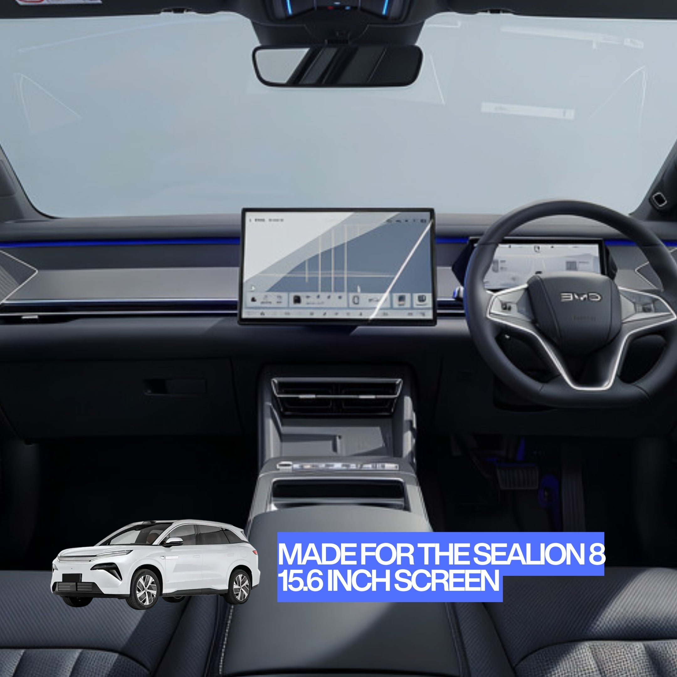 BYD Sealion 8 Tempered Glass Screen Protector – 15.6" Infotainment Screen